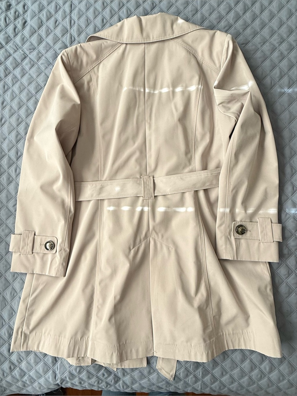 NWOT London Fog Women's Khaki Trench Coat with Belt - Picture 7 of 7